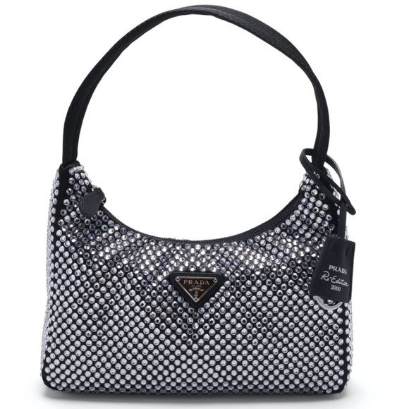 NWT prada re-edition 2000 crystal bag in black w dustbag - RARE - Picture 1 of 1